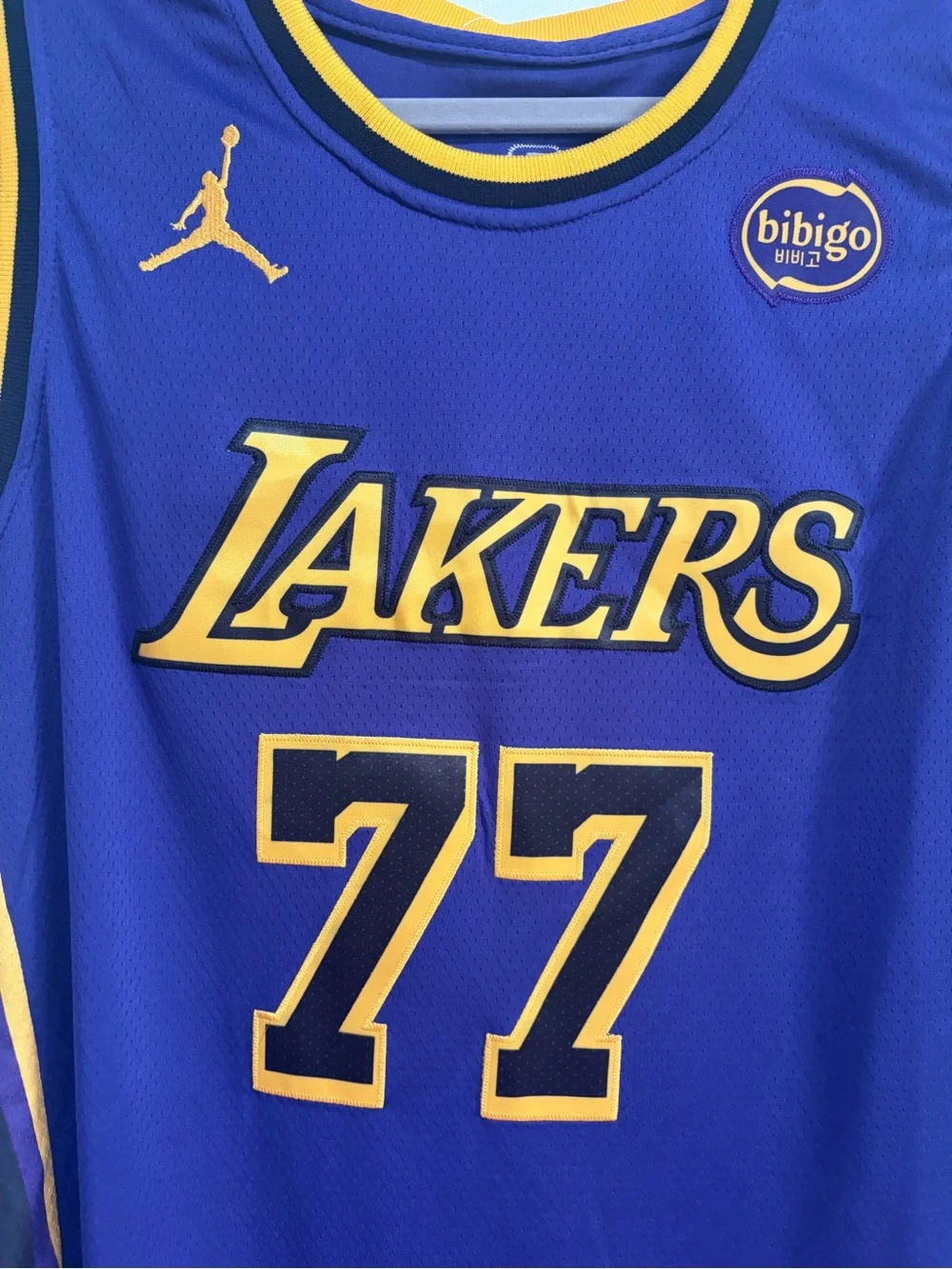 Luka Dončić Los Angeles Lakers Yellow, and Purple Jerseys. Size 52/XL
